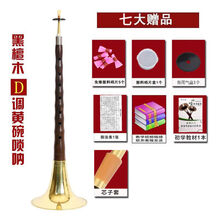 精制初学者唢呐乐器全套乌木唢呐d调成人大小号唢呐成人初学 木D调黄碗(七赠品)+教材书