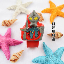 儿童小礼物玩具手表女孩男孩奥特曼手表幼儿拍拍表卡通绿水龟手表 红色奥特曼