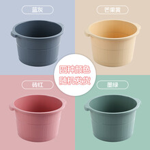 万人迷家用泡脚桶 加高过小腿塑料洗脚盆 按摩厚足浴神器保温养生大深桶 4颜色随机发 【粉丝福利】