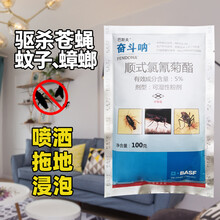 2021新品巴斯夫奋斗呐巴斯夫奋斗呐可湿性粉剂家用灭蟑螂蚊子苍蝇药臭虫跳蚤潮虫杀虫剂 100g