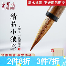 荣宝斋毛笔 精品狼毫毛笔书法国画文房四宝楷书行草写意工笔写经蝇头小楷抄经笔书法笔 精品小狼毫-单支