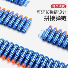 加特林儿童玩具枪8-12软弹枪手炝软蛋抢电动连发可发射amw吃鸡玩具男孩98凯k水珠机关枪 24弹壳+24软弹【可无限延伸】