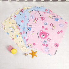 新生儿隔尿垫防水透气婴儿小号尿垫双面可用可洗宝宝水晶绒隔尿垫 混搭五条装 25x35cm