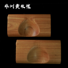 颈椎枕头实木 实木枕头红花梨木颈椎枕成人护颈枕按摩驼背硬枕牵引修复枕 整木非洲黄玫瑰药枕高6-6.5cm