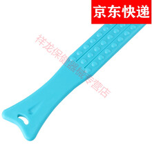 斯特斐尔按摩捶敲背锤拍打棒硅胶加厚拍痧手掌 三指拍痧板养生拍经络拍 浅蓝色