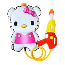 新款儿童背包水枪玩具夏季户外戏水玩具沙滩双肩背水壶 粉红猫背包水枪