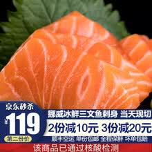 易鲜丰 冰鲜三文鱼（大西洋鲑）挪威冰鲜三文鱼生鲜生鱼片 净肉400g(去皮切片)
