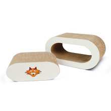 田田猫瓦楞纸创意可拆分猫抓板猫玩具猫用品猫磨爪耐磨猫用品 鸡蛋款-象牙白