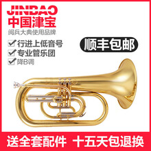 预售津宝乐器行进上低音号 JBMEZ-011 上低音号管乐器 演奏专用专业演奏考级进阶成人学生乐器 金色 标配