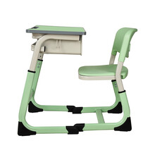 珞举堂  中小学生课桌椅家用学校教室桌椅培训辅导班课桌升降学习书桌套装补习写字桌椅 果绿色桌椅【升降】