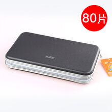 光盘盒 光盘收纳  大容量80片40片CD包收纳盒   光盘盒 80片黑色