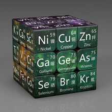 数学魔方 初中高中生数学物理玩具 学生三阶魔方创意智力玩具 化学元素