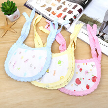 贝兰蓓儿婴儿口水巾新生儿纯棉围嘴宝宝口水兜儿童水饭兜毛巾宝宝用品 纯棉水款 六条装