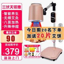 艾点（Ai Dian） 艾灸仪器家用美容院宫寒熏蒸仪暖宫妇科全身理疗仪无烟热敷智能遥控温灸仪肩周关节 【家用抢手款】双仓加热玫瑰金+七色光升降+十核速热 M