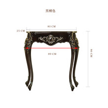 玄关桌靠墙置物架欧式轻奢风客厅走廊半圆景台隔断美式门厅柜 色(小号) 组装