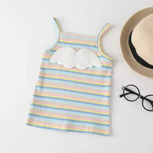 Next Road婴儿吊带包屁衣三角哈衣夏季新生儿背心公主薄款女宝宝无袖连体衣 吊带背心#小使翅膀 90cm