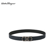 菲拉格慕(Salvatore Ferragamo)男士蓝色牛皮革双面可调节皮带 0746507_C  _105