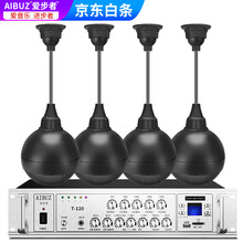 爱步者（aibuz） 吊球音响吸顶音箱悬挂式吊顶天花喇叭背景音乐吸顶壁挂喇叭套装店铺餐厅音箱 200W五分区功放+吊球音响*8送100米线 黑色吊球