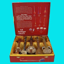 新疆喀什特色五种民族乐器套装礼盒装饰家居工艺品摆件礼品30公分 五个一套+底座
