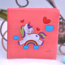 久洁  20张独角兽彩色印花餐巾纸卡通纸酒店宴会纸杯花纸口布面巾派对纸 红色爱心独角兽