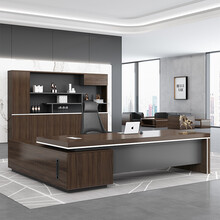 迅扬老板桌组合办公家具简约现代主管桌经理桌大班台办公桌椅 定做色卡