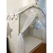 高颜值儿童帐篷定制分床神器室内女孩男孩睡觉家用小房子超大游戏屋蚊帐 定制其他样式或尺寸价格不同