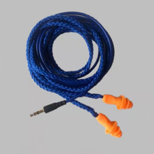 岚兮冉仿工厂耳塞式降噪耳机上班偷懒听歌听小说重低音入耳式蓝牙耳机 松塔蓝色130cm