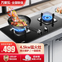 万家乐（Macro）  K100/K100B燃气灶家用天然气煤气双灶液化气嵌入台式不锈钢燃气灶猛火炉 K100B（钢化玻璃）天然气