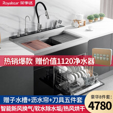 荣事达（Royalstar）X1集成水槽洗碗机一体式嵌入式保洁柜304不锈钢消毒烘干全自动 洗碗机-豪华款
