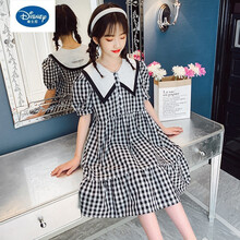 ℘ 迪士尼同款旗舰官方店毕买童装女童连衣裙8十9中大童纯棉夏装12小学生女孩13洋气10公主裙子15 黑色 120cm(120码(建议身高105-115cm)