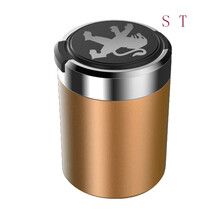 标致308 408 508 301 4008 5008 3008 2008车载烟灰缸有盖带LED灯 标致【香槟金】