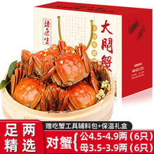 【12只装】大闸蟹全公母六月黄螃蟹镇海鲜水产生鲜批发 对蟹：公4.5两+母3.5两(6对)
