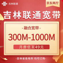 中国联通 吉林联通长春在线急速宽带办理新装300M-1000M本地包年官方上门安装 (白城)月费79元 300M+20GB+400分钟
