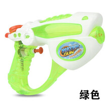 鹿凌青儿童玩具水枪抽拉式打气呲水枪喷水枪沙滩游泳池戏水男孩女孩 18厘米 绿色