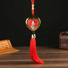 汽车挂件高档毛主席汽车挂件合金头像后视镜吊饰车载饰品高档古铜色车挂毛主席挂坠 塑料款