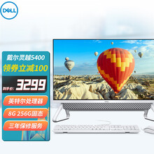 戴尔(DELL)灵越5400一体机电脑23.8英寸办公家用微边框大屏商务学习网课台式电脑全套 英特尔 11代G7505 8G 256G固态 银 定制