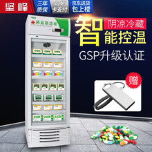 坚峰 药品阴凉柜 恒温柜展示柜医药柜新GSP认证药品柜单门双门三门药店冰箱 风冷展示柜冷藏柜立式冰箱 单门下置压缩机380L【升级款】