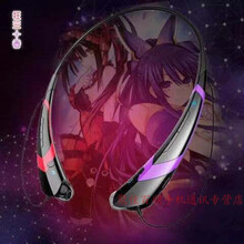 HKXA 耳机MIKU无线蓝牙概念运动骑行眼镜CSR4.1动漫周边耳机V家墨镜 狂三 十香【黑红紫款】 中日提示音切换【两用版】可插卡