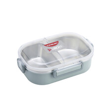 特百惠同款304不锈钢保温饭盒小学生儿童分隔型上班族便携便当盒餐盒套装精美送人礼物便当盒儿童 北欧蓝(两格饭盒)