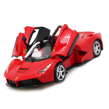 1:32 嘉业合金汽车模型 拉法跑车回力发声开门模型摆设 红色