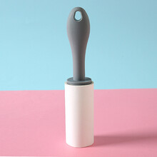 【可撕式粘毛器】 除尘粘毛滚筒式粘尘纸 宠物毛发衣服除毛器 灰色  1个手柄+10卷