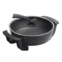 好厨道插电鸳鸯电火锅家用宿舍多功能电热锅电锅不粘锅电煮锅2-4-6-8人礼品采购公司团购 麦饭石圆锅双管木铲汤勺漏勺