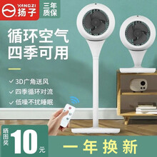 扬子空气循环扇家用落地电风扇办公静音台式立式电扇宿舍摇头遥控机械大风力 机械款-立式循环扇