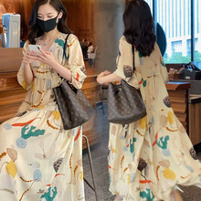 凯琳卡洛儿 孕妇装夏装孕妇裙夏季夏天外穿孕妇连衣裙宽松大码孕妇裙子孕妈装 花色 M