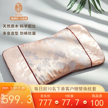 七木枕 枫雅硬枕木珠枕 颈椎枕头 护颈椎助睡眠 天然填充枕芯带枕套夏季