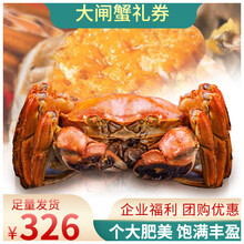 贝鲜丰澄大闸蟹礼券 鲜活螃蟹现货生鲜礼盒提货券礼品卡 步步高升1088型-【10只装】