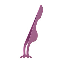 不锈钢假睫毛辅助器烫睫毛器美妆睫毛夹镊子美容工具 紫色