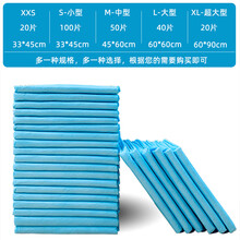狗狗尿垫100片大号泰迪小狗尿不湿猫尿片布卫生垫吸水垫宠物用品 天蓝色 XXS 20片
