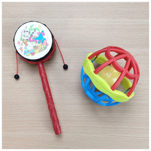 曲漾 婴儿玩具手摇铃拨浪鼓3-6-12个月0-1岁宝宝新生幼儿玩具 蓝色