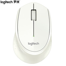 罗技（Logitech）M275(M280) 鼠标 无线鼠标 办公鼠标 右手鼠标 白色 带无线2.4G接收器